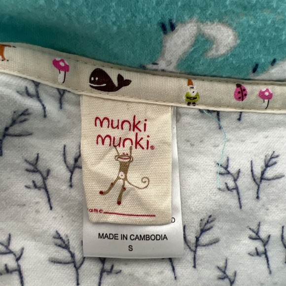 Munki Munki Pajama Top Women Small Sleep Button Up Long Sleeve Polar Bear Fleece - Picture 5 of 15